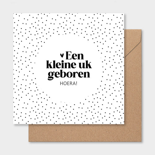 Dubbele kaart | Een kleine uk geboren