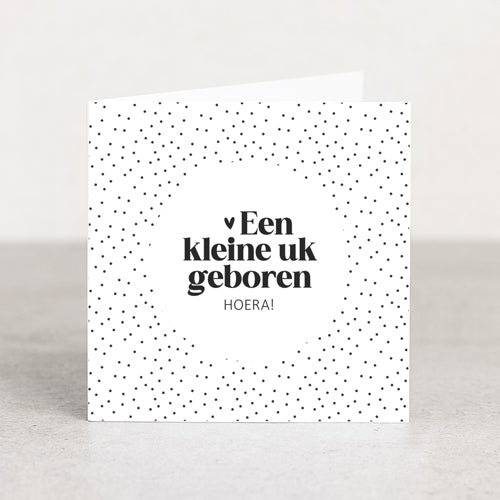 Dubbele kaart | Een kleine uk geboren