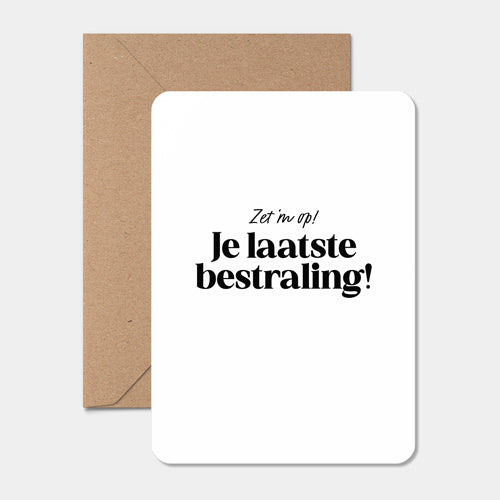 Kaart | Je laatste bestraling