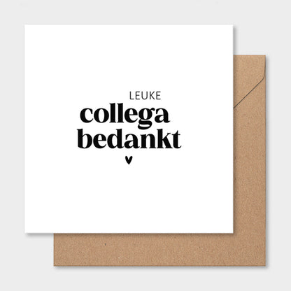 Kaart om je collega's te bedanken.