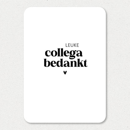 Kaart om je collega's te bedanken.