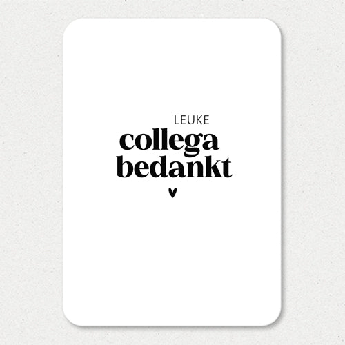 Kaart | Leuke collega bedankt