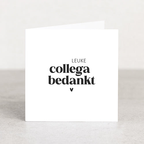 Dubbele kaart | Leuke collega bedankt