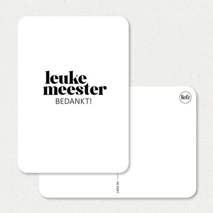 Kaart | Leuke meester bedankt
