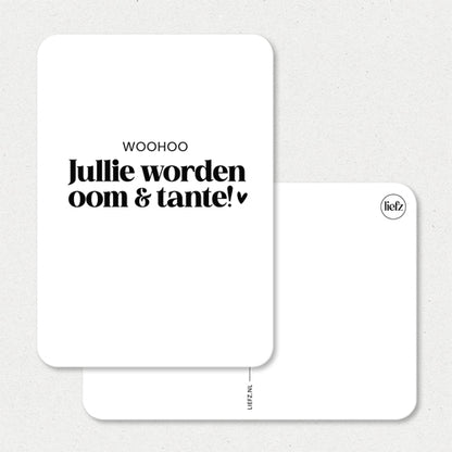 Kaart | Woohoo, jullie worden oom & tante