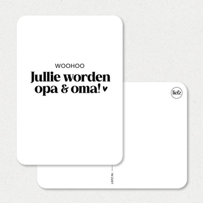 Kaart | Woohoo, jullie worden opa & oma