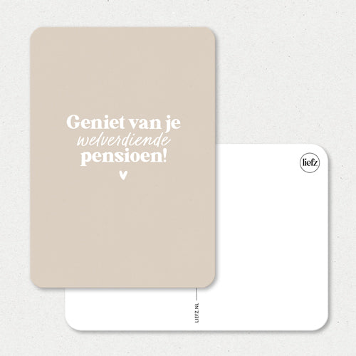 Kaart | Geniet van je pensioen