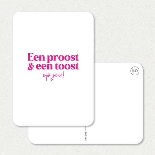 Kaart | Een proost & een toost op jou