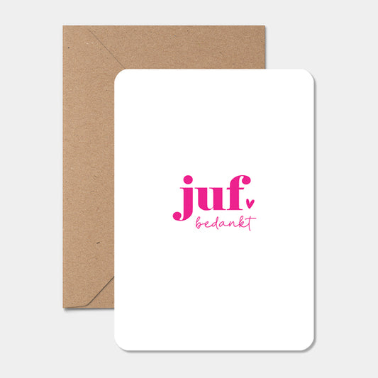 Kaart | Juf bedankt