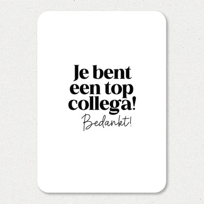 Kaart om je collega's te bedanken.