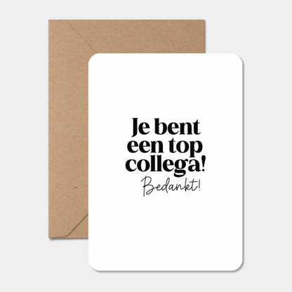 Kaart om je collega's te bedanken.