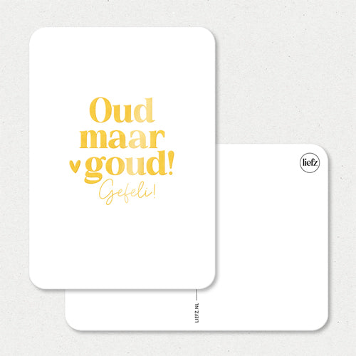 Kaart | Oud maar goud | Goudfolie