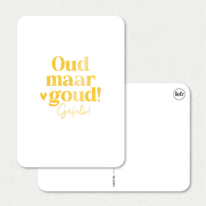 Kaart | Oud maar goud | Goudfolie