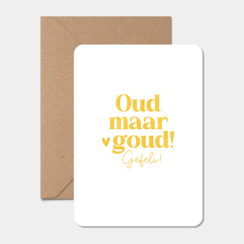 Kaart | Oud maar goud | Goudfolie