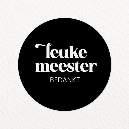 Stickers | Leuke meester bedankt | 10 stuks