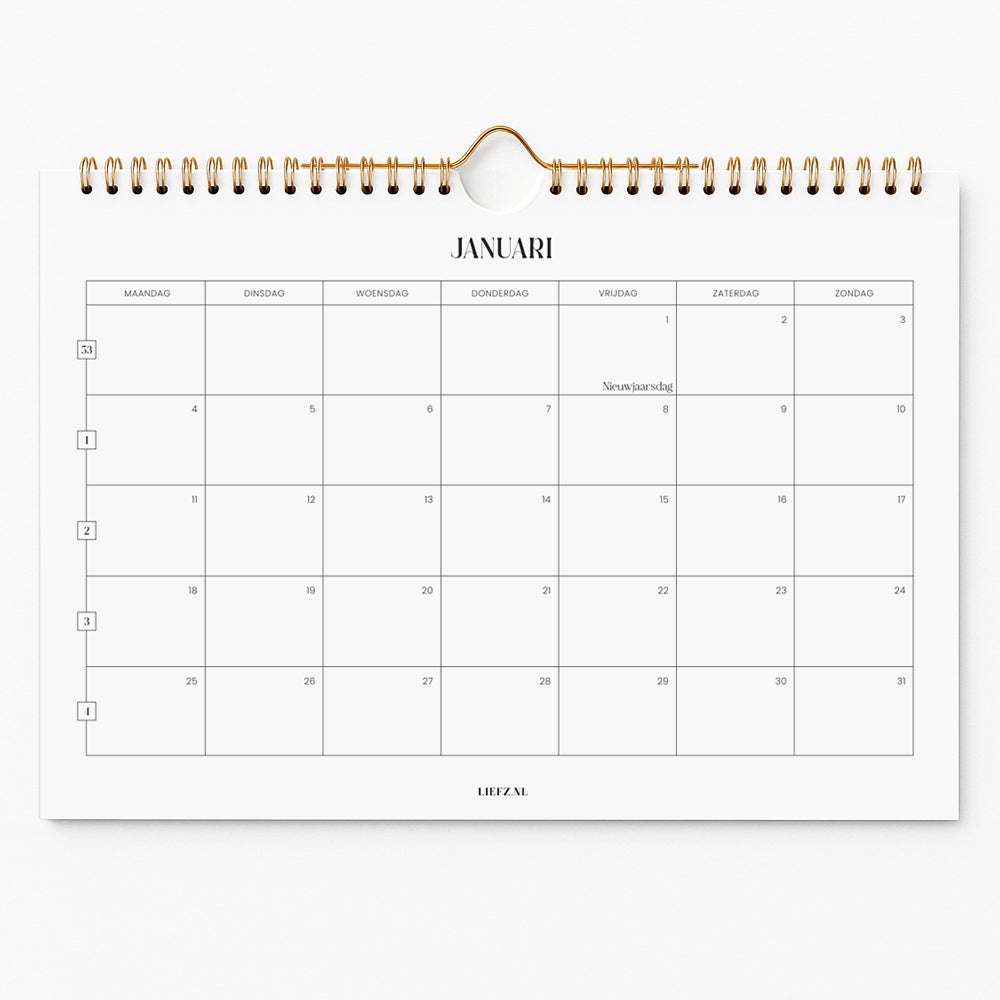 Maandkalender 2027 || PRE-ORDER