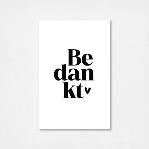 Mini kaartje | Bedankt