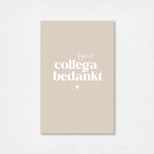 Mini kaartje om je collega's te bedanken.