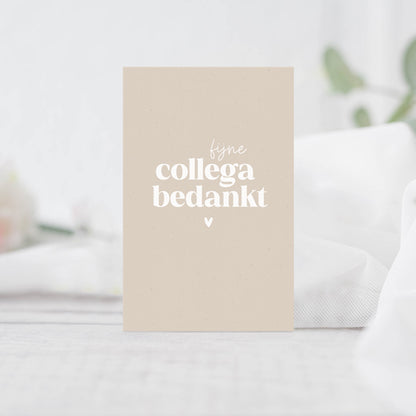 Mini kaartje om je collega's te bedanken.