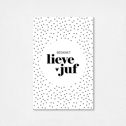 Mini kaartje | Bedankt lieve juf