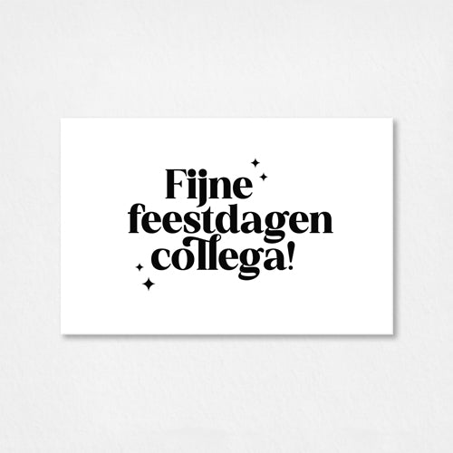 Mini kaartje Kerst | Fijne feestdagen collega