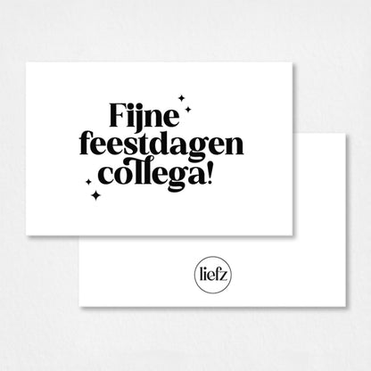 Mini kaartje Kerst | Fijne feestdagen collega