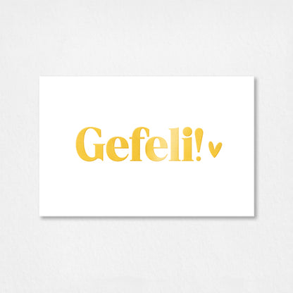 Mini kaartje | Gefeli | Goudfolie
