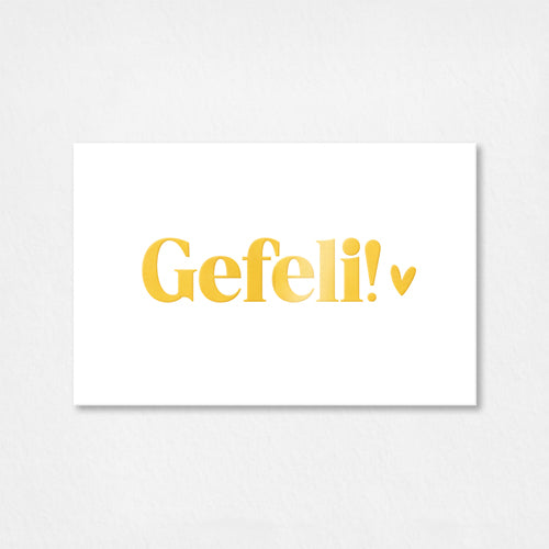 Mini kaartje | Gefeli | Goudfolie