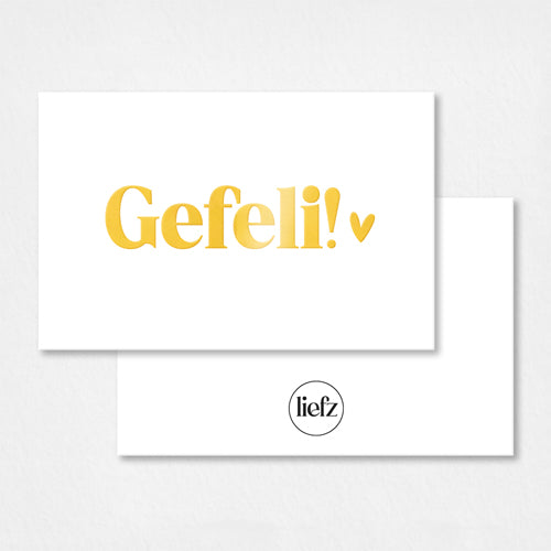 Mini kaartje | Gefeli | Goudfolie