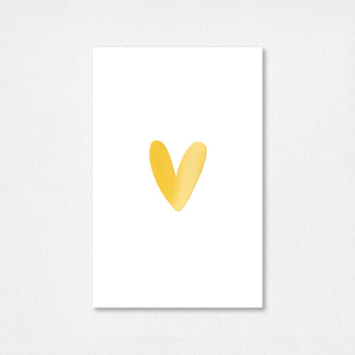 Mini kaartje | Hartje | Goudfolie