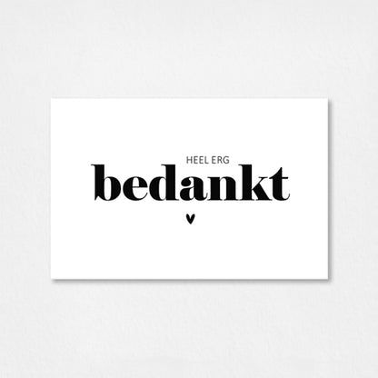 Mini kaartje | Heel erg bedankt
