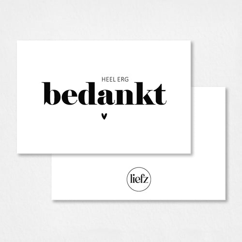 Mini kaartje | Heel erg bedankt