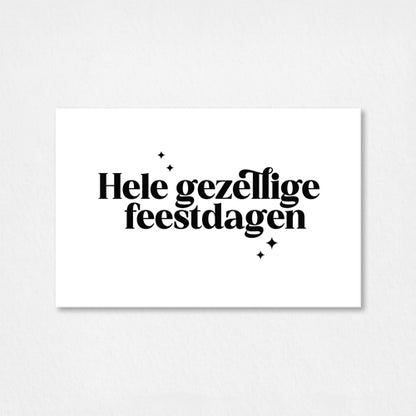 Mini kaartje Kerst | Hele gezellige feestdagen