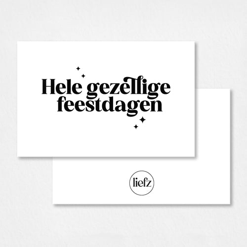 Mini kaartje Kerst | Hele gezellige feestdagen