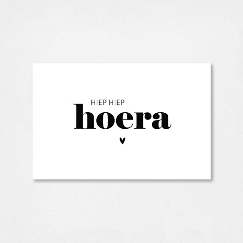 Mini kaartje | Hiep hiep hoera