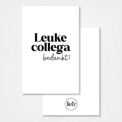 Mini kaartje | Leuke collega bedankt