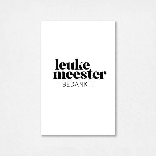 Mini kaartje | Leuke meester bedankt