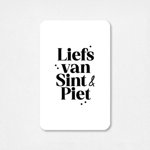Mini kaartje Sinterklaas | Liefs van Sint & Piet