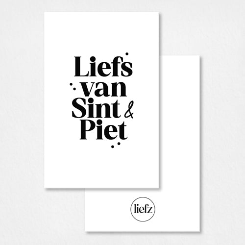 Mini kaartje Sinterklaas | Liefs van Sint & Piet