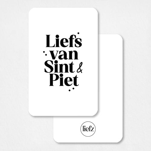 Mini kaartje Sinterklaas | Liefs van Sint & Piet