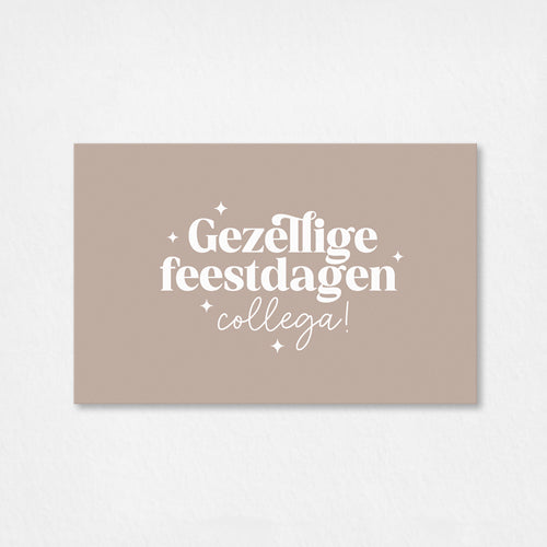 Mini kaartje Kerst | Gezellige feestdagen collega