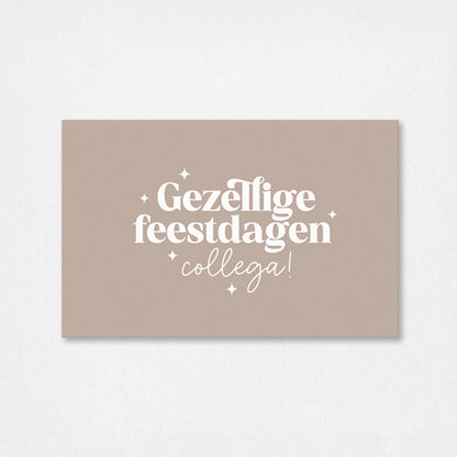 Mini kaartje Kerst | Gezellige feestdagen collega