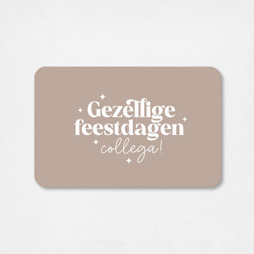 Mini kaartje Kerst | Gezellige feestdagen collega