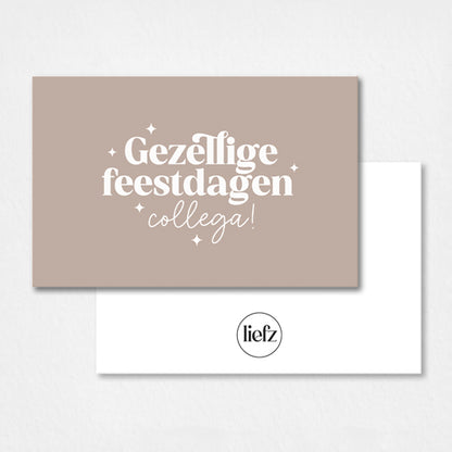 Mini kaartje Kerst | Gezellige feestdagen collega