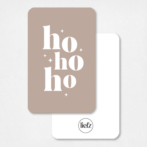 Mini kaartje Kerst | Ho ho ho
