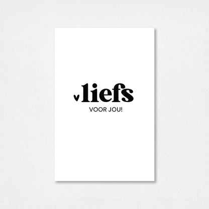 Mini kaartje | Liefs voor jou