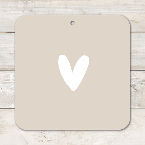 Muurvierkant | Hartje | Naturel