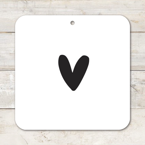 Muurvierkant | Hartje | Wit