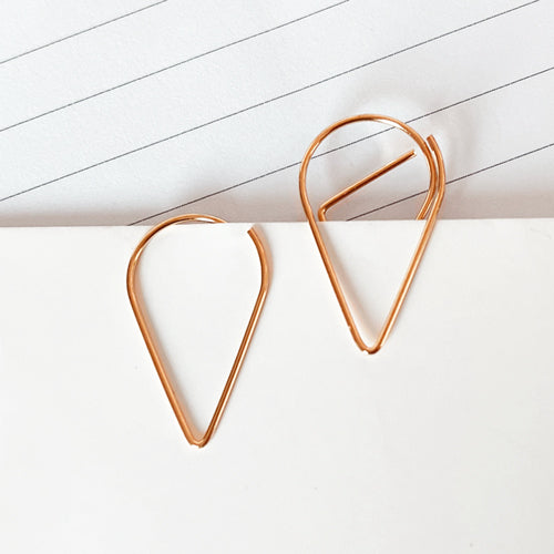 Paperclip druppel | Rose goud | 25 stuks