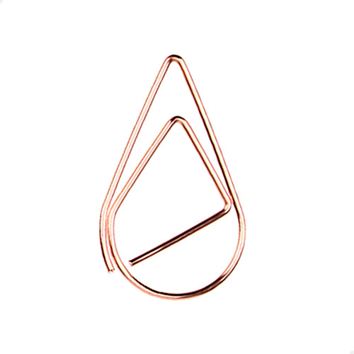 Paperclip druppel | Rose goud | 25 stuks